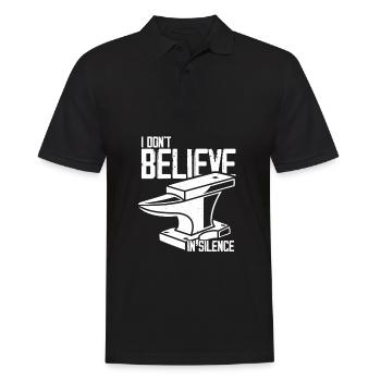 Gifts for blacksmiths | Blacksmith Forging Hobby - Men's Polo Shirt - black - Front - Kai (181cm)