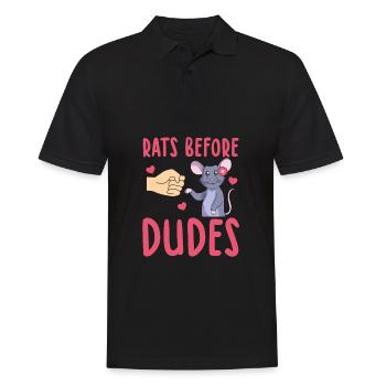Rats - Men's Polo Shirt - black - Front - Kai (181cm)