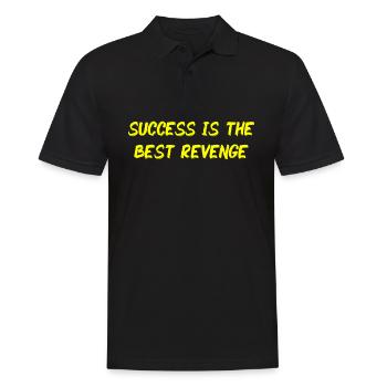 Success is the best revenge - GLD - Men's Polo Shirt - black - Front - Kai (181cm)