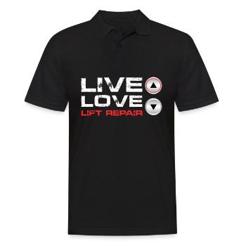 Live Love Lift repair - Männer Poloshirt - Schwarz - Vorne - Kai (181cm)