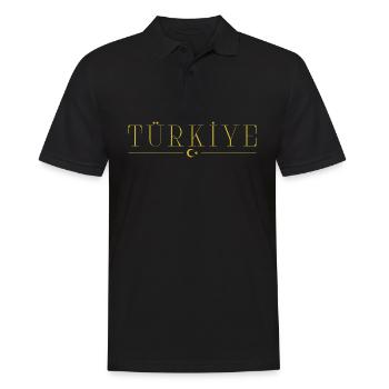 J’aime la dinde, T-shirt design de style élégance - Polo Homme - noir - Devant - Kai (181cm)