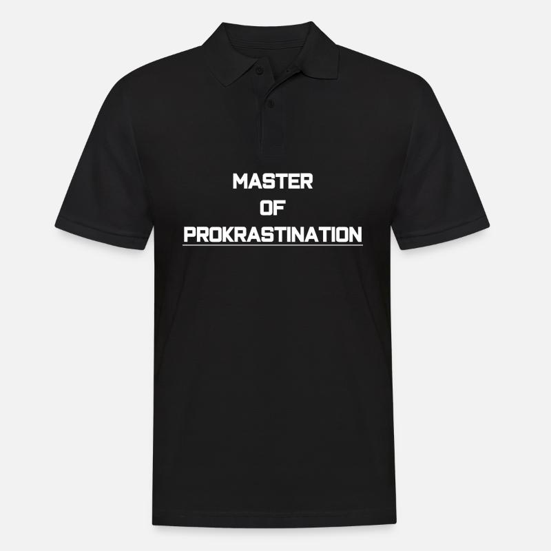 Master of Prokrastination - Männer Poloshirt - Schwarz