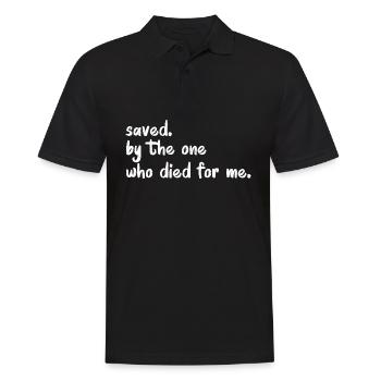 Sauvé par Celui qui est mort pour moi - Polo Homme - noir - Devant - Kai (181cm)