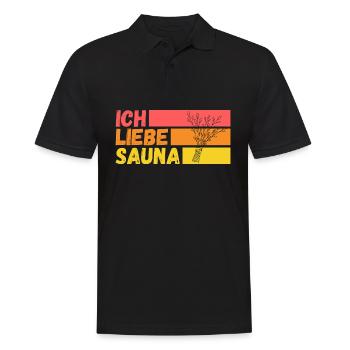 Wellness Saunagänger Saunieren Saunierer Sauna - Männer Poloshirt - Schwarz - Vorne - Kai (181cm)