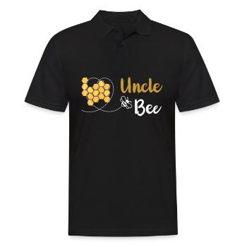 Onkel der Biene 1. Geburtstag Outfit Erster Bienentag - Männer Poloshirt - Schwarz - Vorne - Kai (181cm)