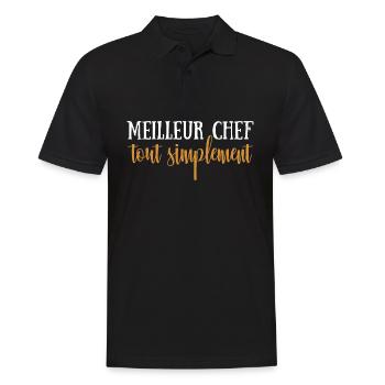 Meilleur chef tout simplement - Polo Homme - noir - Devant - Kai (181cm)