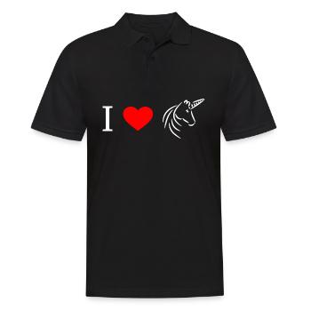 J'aime les licornes - j'aime les licornes - Polo Homme - noir - Devant - Kai (181cm)