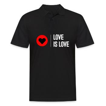 L'amour c'est l'amour - Polo Homme - noir - Devant - Kai (181cm)