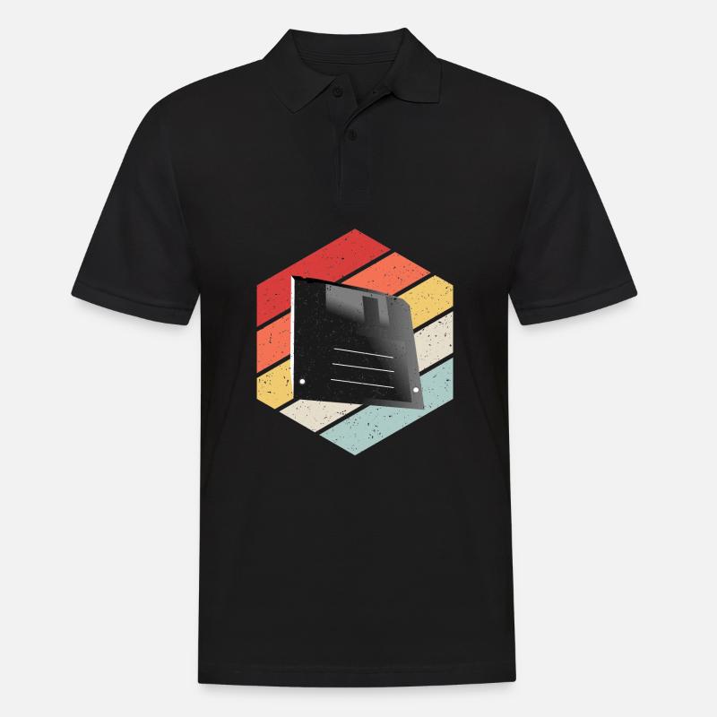 Diskette Floppy Disk - Men's Polo Shirt - black