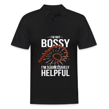Dominant Whip Funny Fun Sayings - Men's Polo Shirt - black - Front - Kai (181cm)
