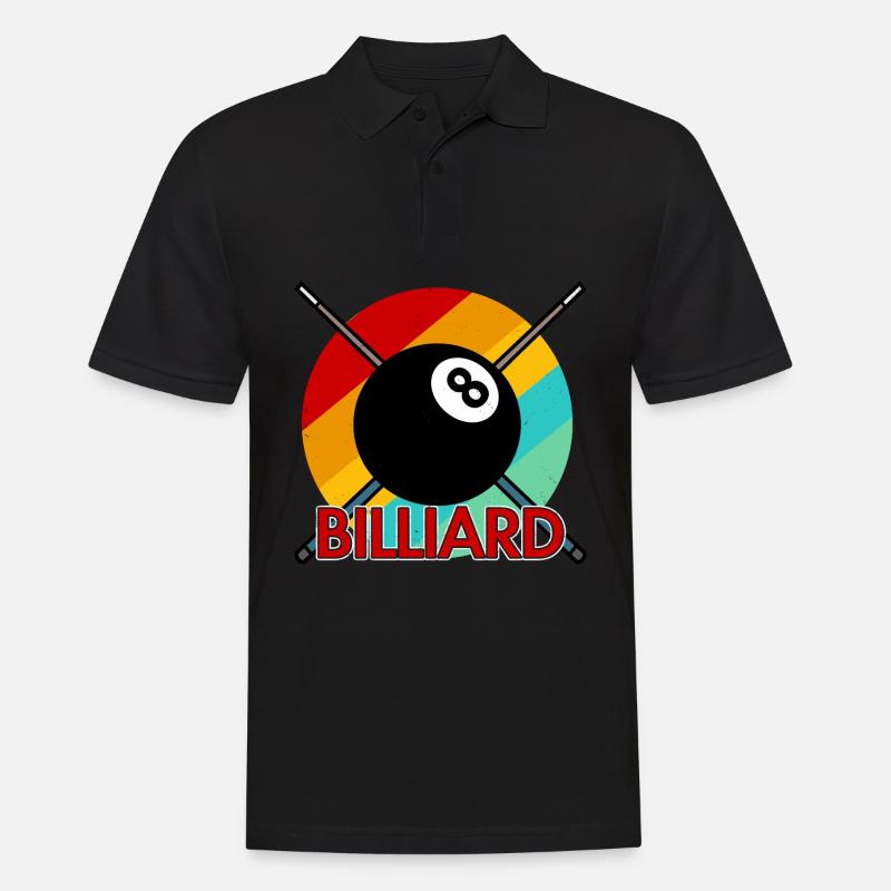 Billard Pool-Billard - Männer Poloshirt - Schwarz