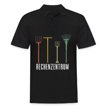 Rechenzentrum Lustiges Rechner Computer EDV Server - Männer Poloshirt - Schwarz - Vorne - Kai (181cm)