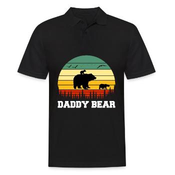 Daddy Bear climb the Mountain in Forest der Bär - Männer Poloshirt - Schwarz - Vorne - Kai (181cm)