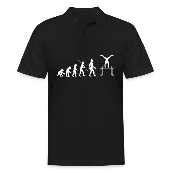 Evolution Gymnastik Turnen Geräteturnen Sport - Männer Poloshirt - Schwarz - Vorne - Kai (181cm)