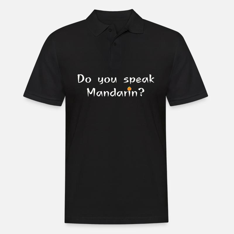 Do you speak Mandarin - Männer Poloshirt - Schwarz