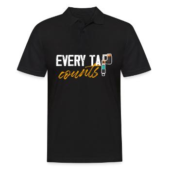 Chaque clic compte à commande numérique par ordinateur - Polo Homme - noir - Devant - Kai (181cm)