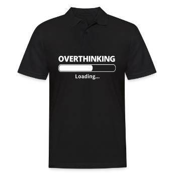 Overthinking is Loading funny sayings - Männer Poloshirt - Schwarz - Vorne - Kai (181cm)