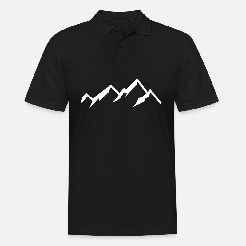 Berge - Männer Poloshirt - Schwarz