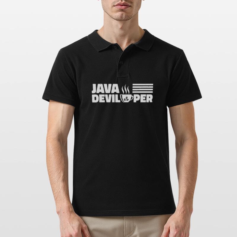 Java Developer with Coffee Männer Poloshirt