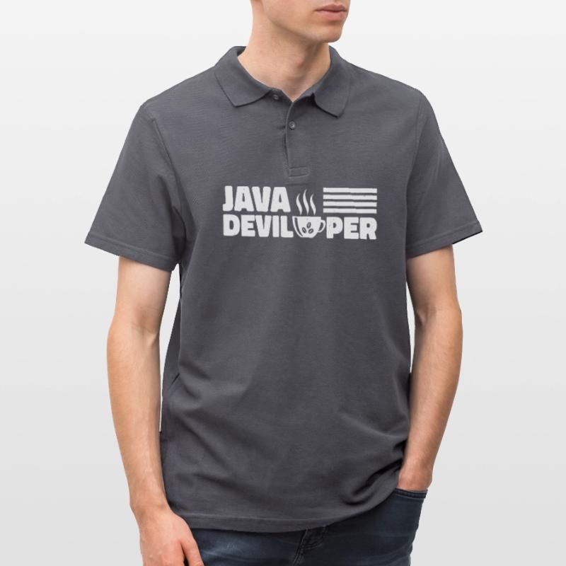 Java Developer with Coffee Men's Polo Shirt