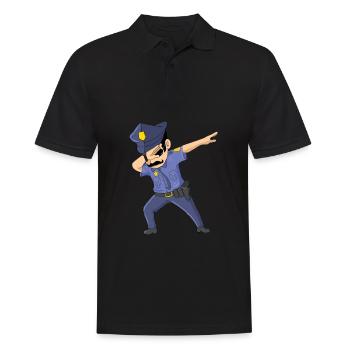Dabbing Futur Policier Dab Danse Dabbing Flic - Polo Homme - noir - Devant - Kai (181cm)
