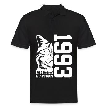 LIMITED EDITION 1993 CAT 33RD BIRTHDAY - Men's Polo Shirt - black - Front - Kai (181cm)