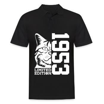 LIMITED EDITION 1953 CAT 73RD BIRTHDAY - Men's Polo Shirt - black - Front - Kai (181cm)