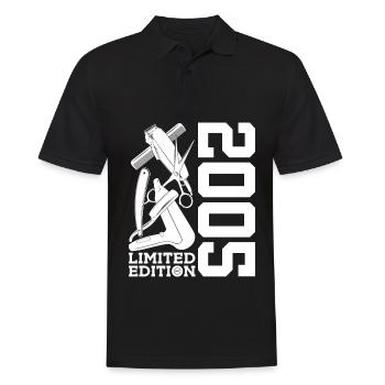 HAIRSTYLIST 2005 STYLIST 21. GEBURTSTAG FRISEUR - Männer Poloshirt - Schwarz - Vorne - Kai (181cm)