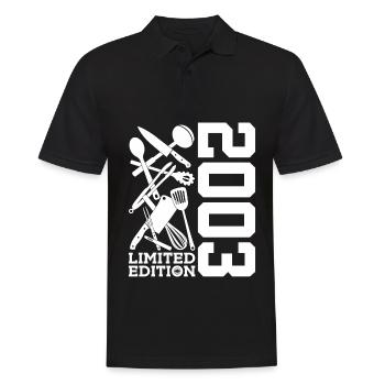 LIMITED EDITION 2003 COOKING 23RD BIRTHDAY CHEF - Men's Polo Shirt - black - Front - Kai (181cm)