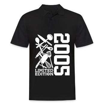 LIMITED EDITION 2005 COOKING 21ST BIRTHDAY CHEF - Men's Polo Shirt - black - Front - Kai (181cm)