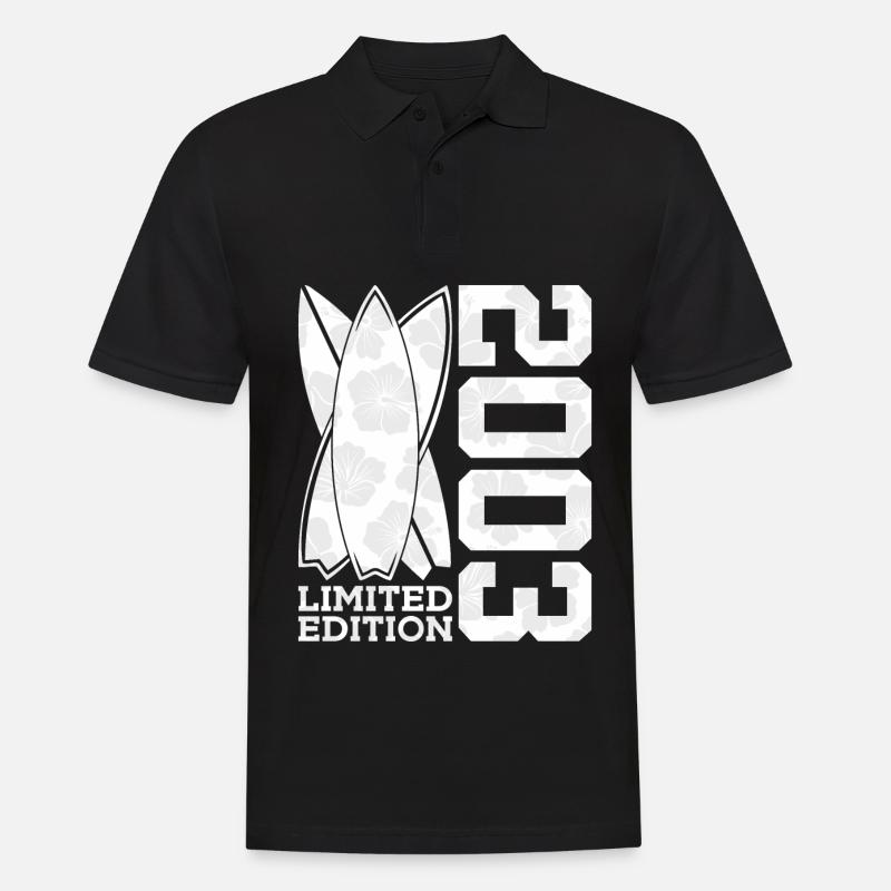 ÉDITION LIMITÉE 2003 SURFER ANNIVERSAIRE DU SURF - Polo Homme - noir