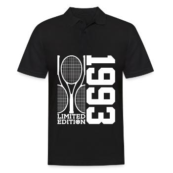 ÉDITION LIMITÉE 1993 TENNIS 33E ANNIVERSAIRE - Polo Homme - noir - Devant - Kai (181cm)