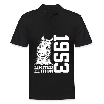 LIMITED EDITION 1953 HORSE 73RD BIRTHDAY RIDING - Men's Polo Shirt - black - Front - Kai (181cm)
