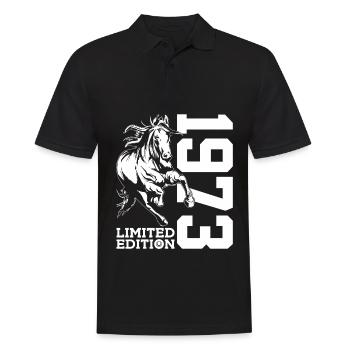 53E ANNIVERSAIRE CHEVAL ÉDITION LIMITÉE 1973 ÉQUITATION - Polo Homme - noir - Devant - Kai (181cm)
