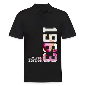 63. GEBURTSTAG 63 JAHRE LIMITED EDITION 1963 - Männer Poloshirt - Schwarz - Vorne - Kai (181cm)