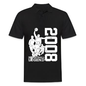LÉGENDE DU BASKET 2008 18E ANNIVERSAIRE - Polo Homme - noir - Devant - Kai (181cm)
