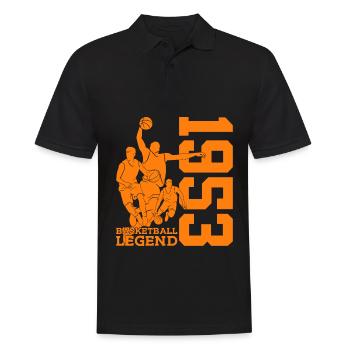 BASKETBALL LEGEND 1953 BASKETBALL 73RD BIRTHDAY - Men's Polo Shirt - black - Front - Kai (181cm)