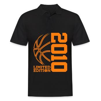 LIMITED EDITION 2010 BASKETBALL 16. GEBURTSTAG - Männer Poloshirt - Schwarz - Vorne - Kai (181cm)