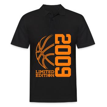 LIMITED EDITION 2009 BASKETBALL 17TH BIRTHDAY - Men's Polo Shirt - black - Front - Kai (181cm)