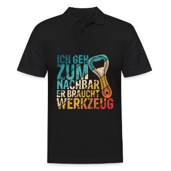 Einweihungsparty Bier Umzug Geschenk für Lieblings - Männer Poloshirt - Schwarz - Vorne - Kai (181cm)