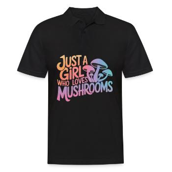 Mushroom Mushrooms Funghi Mushroom - Men's Polo Shirt - black - Front - Kai (181cm)