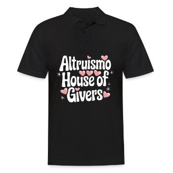 Altruisme Don désintéressé Donner d’école - Polo Homme - noir - Devant - Kai (181cm)