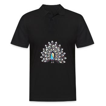 peacock - Men's Polo Shirt - black - Front - Kai (181cm)