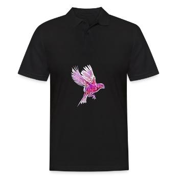 Vogel - Männer Poloshirt - Schwarz - Vorne - Kai (181cm)