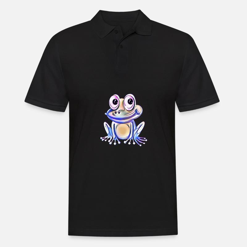 Frosch - Männer Poloshirt - Schwarz