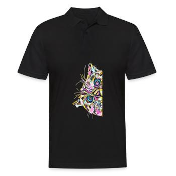 chat - Polo Homme - noir - Devant - Kai (181cm)