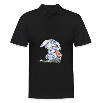 Hare - Men's Polo Shirt - black - Front - Kai (181cm)