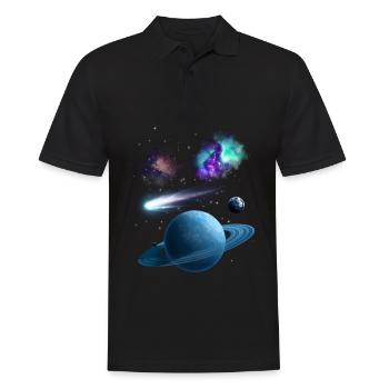 Universum - Männer Poloshirt - Schwarz - Vorne - Kai (181cm)