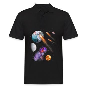 Universum - Männer Poloshirt - Schwarz - Vorne - Kai (181cm)
