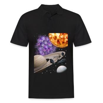 Universum - Männer Poloshirt - Schwarz - Vorne - Kai (181cm)
